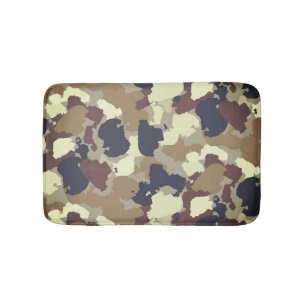Bruine Aardtinten Militair Camouflage Badmat