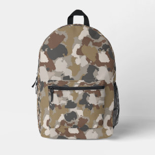 Bruine Aardtinten Militair Camouflage Bedrukte Rugzak