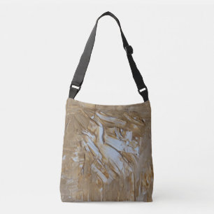 Bruine abstracte crossbody tas
