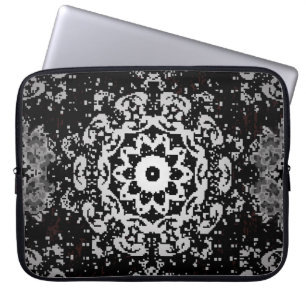 Bruine achtergrond. Doodle background in met Laptop Sleeve