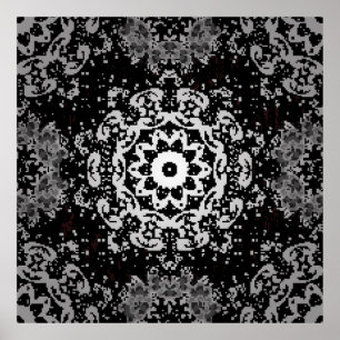 Bruine achtergrond. Doodle background in  met Poster