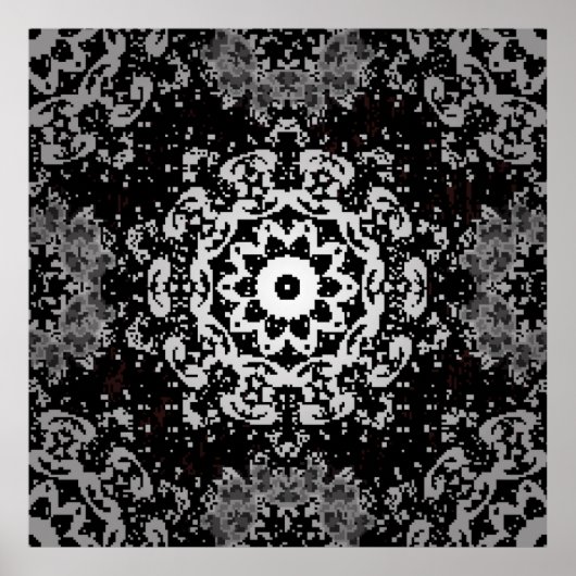 Bruine achtergrond. Doodle background in  met Poster (Voorkant)