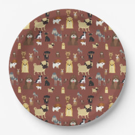 bruine achtergrond papieren bordje