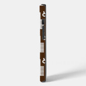 Bruine achtergrond-schaar met wolhaarstijl Case-Mate iPhone case (Achterkant / Links)