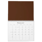 Bruine achtergronden van een agenda kalender (Feb 2027)