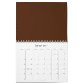 Bruine achtergronden van een agenda kalender (Jan 2027)