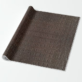 Bruine alligator Skin Print Cadeaupapier (Uitgerold)