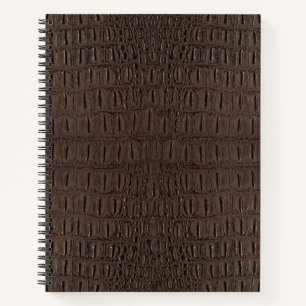 Bruine alligator Skin Print Notitieboek