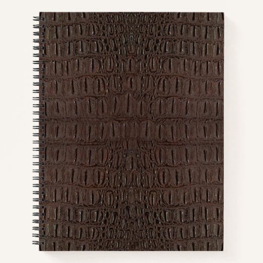 Bruine alligator Skin Print Notitieboek (Voorkant)