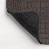 Bruine alligator textuur print muismat (Hoek)