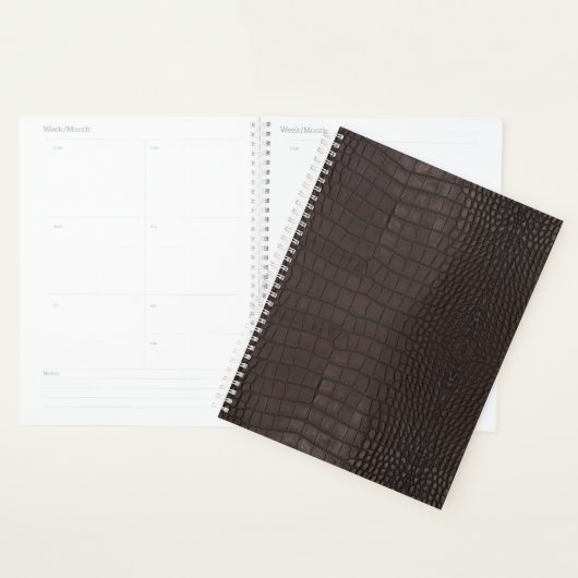 Bruine alligator textuur print planner (Display)