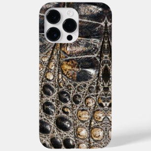 Bruine Amerikaanse Alligator Huid Textuur Case-Mate iPhone 14 Pro Max Hoesje