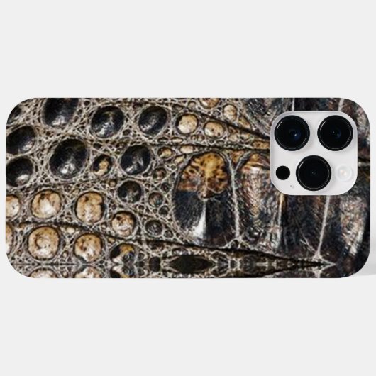 Bruine Amerikaanse alligator huidtextuur Case-Mate iPhone Case (Achterkant (horizontaal))