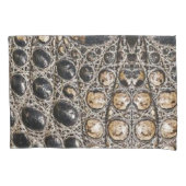 Bruine Amerikaanse alligator huidtextuur Kussensloop (Voorkant)