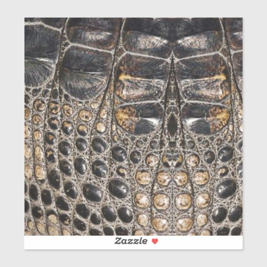Bruine Amerikaanse alligator huidtextuur Sticker (Vel)