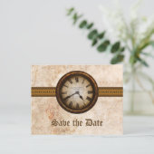 Bruine Antiek klok Bewaar het Briefkaart Datum (Staand voorkant)