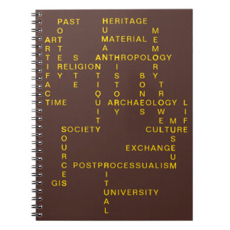 Bruine archeologie en antropologie Crossword Puzzl Notitieboek