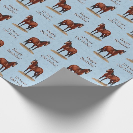 Bruine baai Quarter Horse Stallion Cadeaupapier (Hoek)