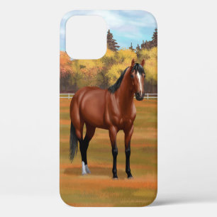 Bruine baai Quarter Horse Stallion iPhone 12 Hoesje
