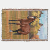 Bruine baai Quarter Horse Stallion Deken (Voorkant)