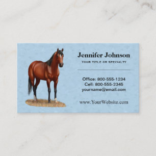 Bruine baai Quarter Horse Stallion Visitekaartje