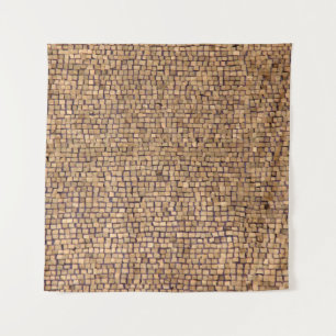 Bruine baksteen wandkleed