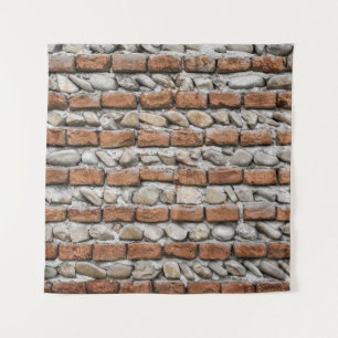 Bruine bakwand wandkleed