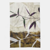 Bruine Bamboe Moon Fall Leaves Theedoek (Verticaal)