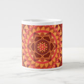 Bruine basis Mandala Extra Grote Beker (Voorkant)