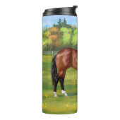 Bruine Bay Quarter Horse Thermosbeker (Gedraaid links)