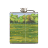 Bruine bazardpaarden in zomerperiode heupfles (Achterkant)