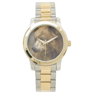 Bruine Beer Lovers Horloge