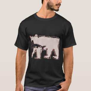 Bruine beer met vis t-shirt