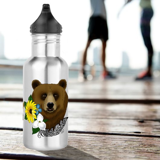 Bruine beer waterfles