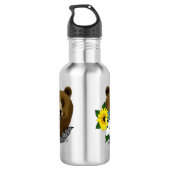 Bruine beer waterfles (Achterkant)