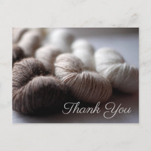 Bruine Beige Crèmekleurige Alpaca Garens Bedankt Briefkaart