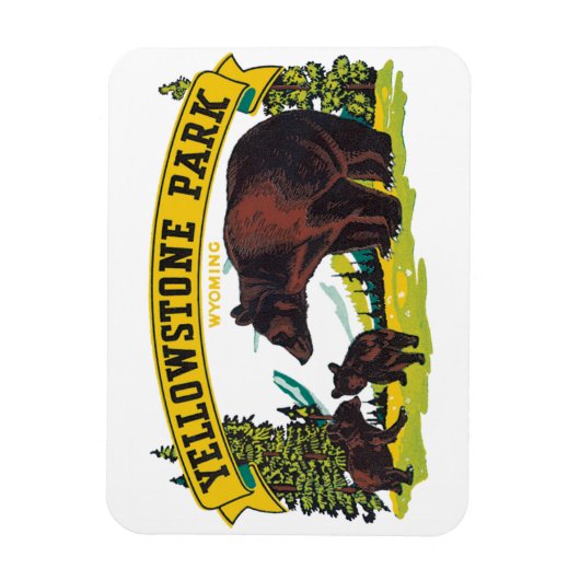 bruine Beren in het nationale park van Yellowston Magneet (Verticaal)