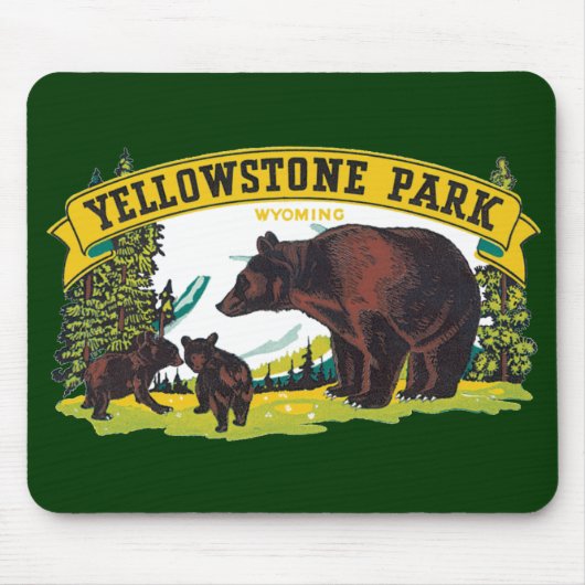 bruine Beren in het nationale park van Yellowston Muismat (Voorkant)