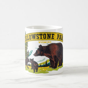 Bruine beren in Yellowstone National Park in oude Koffiemok