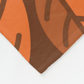 Bruine bladeren fleece deken (Hoek)