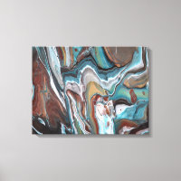 Bruine Blauwe Geode Gestreepte Moderne Wervelingen