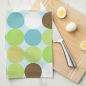 Bruine blauwe haarvlekken theedoek (Quarter Fold)