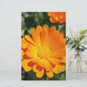 bruine bloem briefpapier (Staand voorkant)