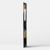 Bruine bloemen, naadloze zwarte achtergrond. Case-Mate iPhone case (Achterkant / Links)