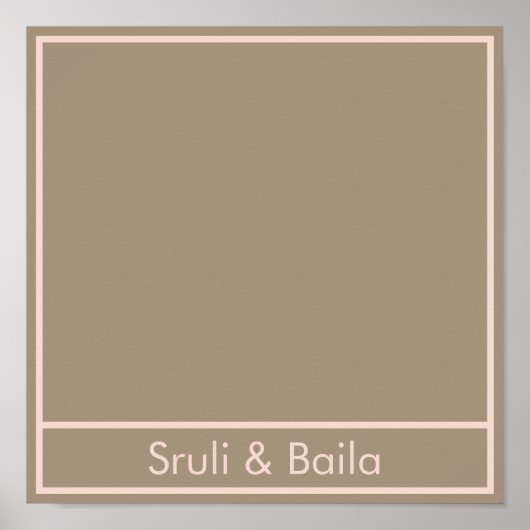 Bruine bloemplacemat poster (Voorkant)