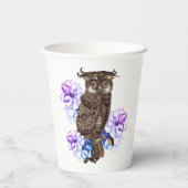 Bruine boompaars papieren bekers (Achterkant)