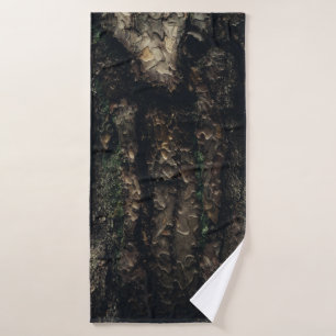 Bruine boomstam badhanddoek
