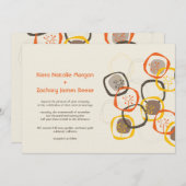 Bruine bosboomringing - herfst herfst bruiloft kaart (Voorkant / Achterkant)