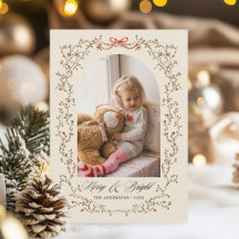 Bruine botanische boog Merry & Bright-foto