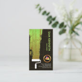 Bruine Brick-muur lichtgevend kleurstof Visitekaartje (Staand voorkant)